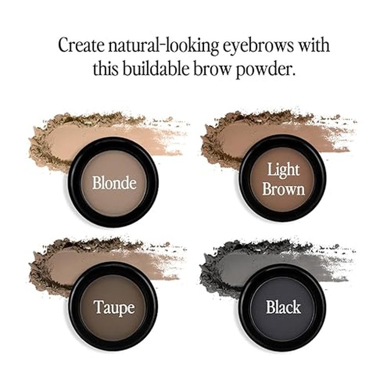 bdb Eyebrow Powder & Definer Brush - Long-Lasting, Fuller & Fluffier Brows, Spoolie for Precision, Soft & Natural, Light Brown