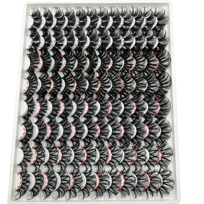 25MM Mink Lashes 48 Pairs Pack 25 mm False Eyelashes Long Dramatic 5D Full Volume Fake Eyelashes 4 Styles Wispy Curly Mink Eyelashes Wholesale, by TIMELABS