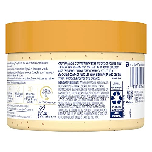 Dove Crushed Almond & Mango Butter Body Scrub - 10.5 oz with Gentle Exfoliation