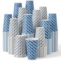 JOLLY CHEF 1000 Pack 16 oz Paper Coffee Cups - Blue & Grey Leaf Design