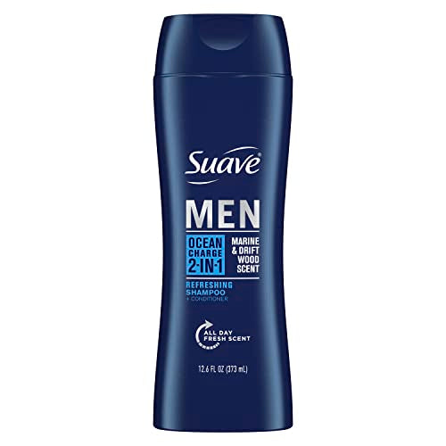 Suave Men 2 in 1 Shampoo and Conditioner Ocean Charge 12.6 oz, Pack of 6