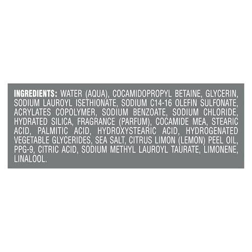 DOVE MEN + CARE Body and Face Wash Exfoliating Sea Salt + Citrus 4 count for Men, with 24-Hour Nourishing Micromoisture Technology 18 fl oz