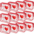 Teacher Valentine 12 Pcs Clear Makeup Bags 7x4.3x2.4 in PVC Gift Set - SilTriangle