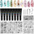 ohora Semi-Cured Gel Nail Strips Value Set (N Cream Pink Starter Kit) Includes Full Size Lamp and Mini Remover, Salon-Quality, Long Lasting, Easy to Apply & Remove