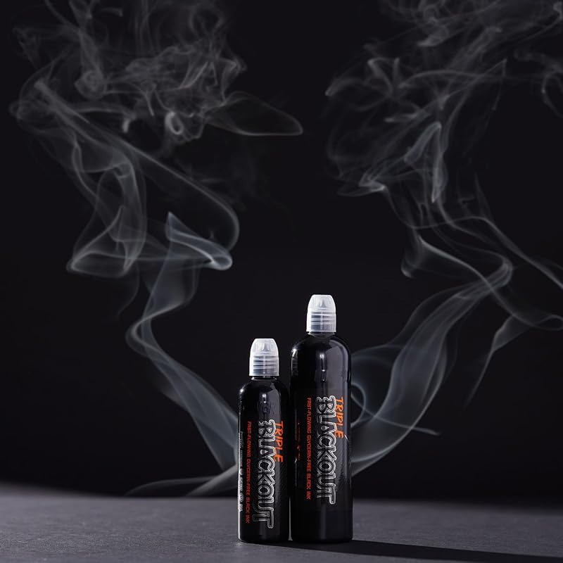 World Famous Tattoo Ink Blackout Ultra-Thin Black Ink - 8 oz, Cruelty-Free & Vegan