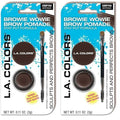 L.A. COLORS Browie Wowie Brow Pomade (carded), Dark Brown CBBP782A (Pack of 2)