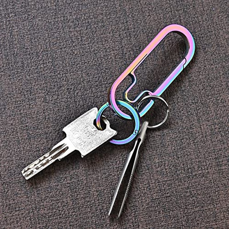 2 PCS Mini Titanium Tweezers Tool .Ultralight and Portable EDC Tweezers,Easy to Hold,And Use for Precision Splinter Removal or Holding Small Parts.