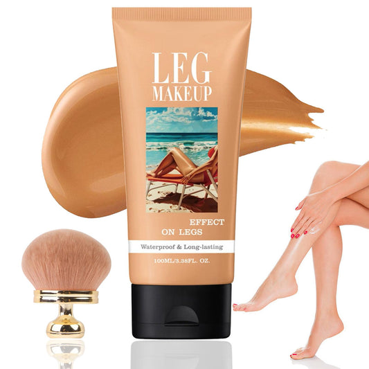 Leg Makeup Waterproof No Transfer,Leg Vein Cover Up Makeup with Brush,Body Scar Cover Up Tattoo Concealer for All Skin Tones (Medium)