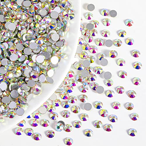 Crystal AB Flat Back Rhinestones Bulk SS30 2880pcs for Crafts Nails & Decor - Beadsland