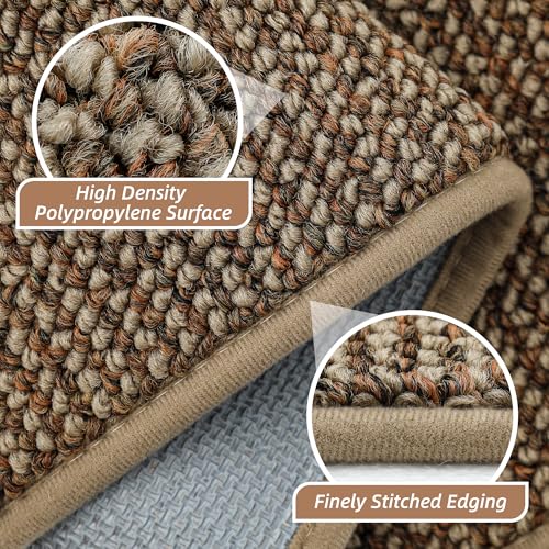 BEQHAUSE Taupe 2.6x10 ft Non-Slip Washable Hallway Runner Rug