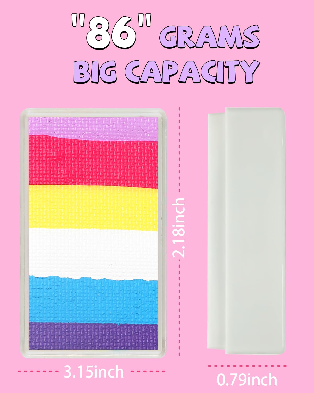 Anka Bella Professional Water Activated Rainbow Cake Face Paint（Dreamy Carnival）50gm,Hypoallergenic, Non-Toxic,Face Body Painting Makeup