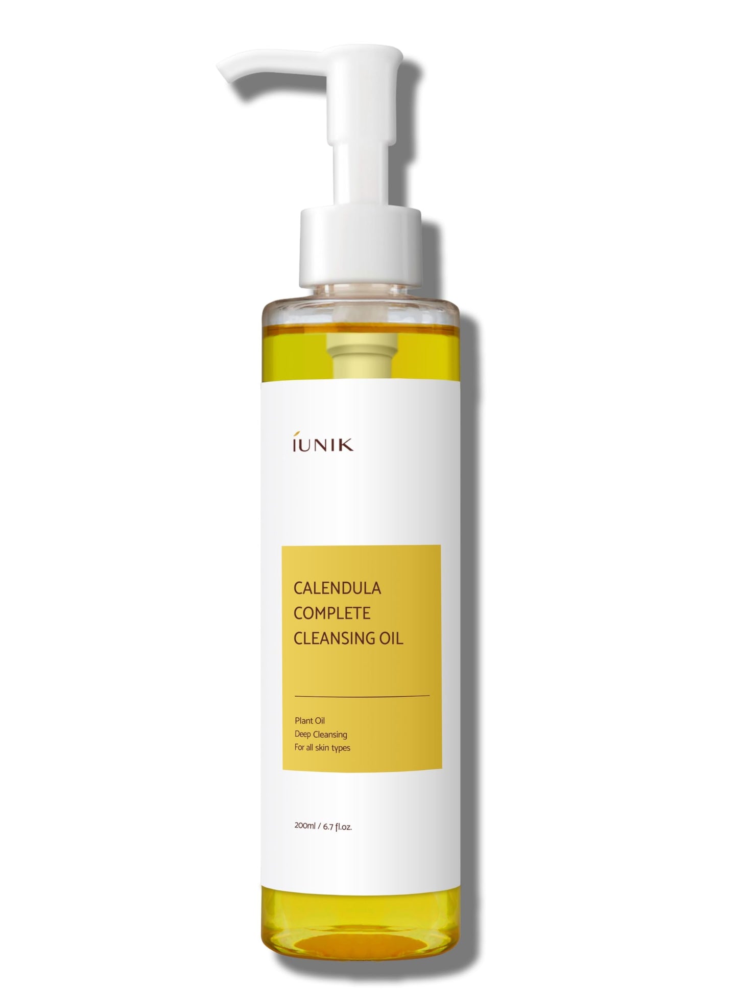 IUNIK Calendula & Jojoba Oil-Infused Vegan Cleansing Oil – Gentle Blackhead Melting & Makeup Remover Facial Cleanser w/Plant-based Oils Korean Skincare