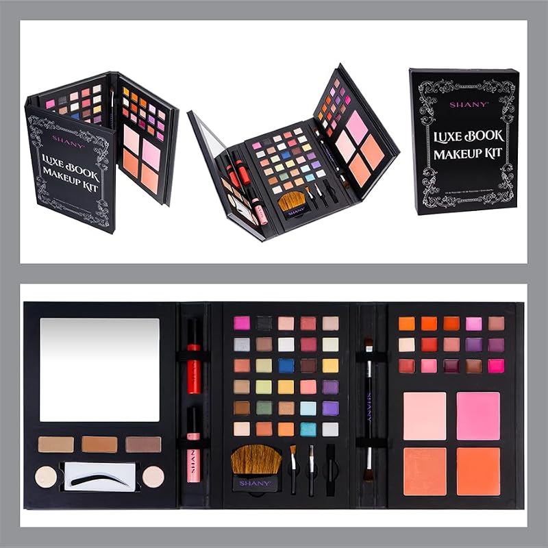 Luxe Book Makeup Set - All-in-One Travel Cosmetics Kit with 30 Eyeshadows & More - Variation of THIS listing