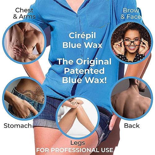Cirepil Blue Stripless Hard Wax Beads 14.11oz Bag - Professional Hair Removal