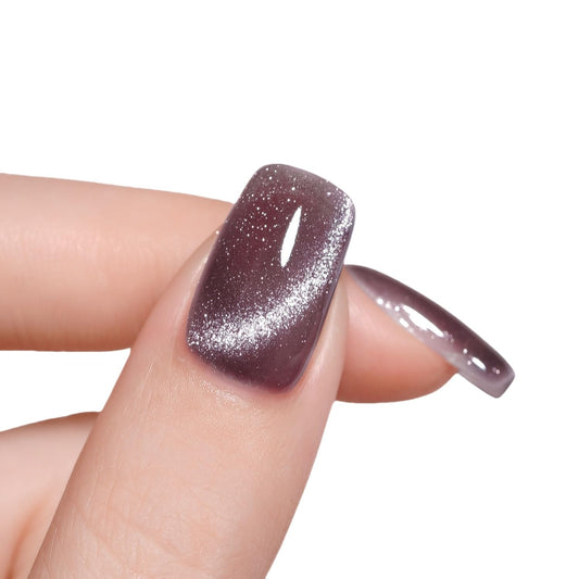 SAGEBIO Elf Cat Eye Gel Polish - 2025 Trendy Flashing Sand Moonlight Cat Eye Gel, 15ml Long-lasting Up to 4 Weeks, Popular Nail Polish Color, 12