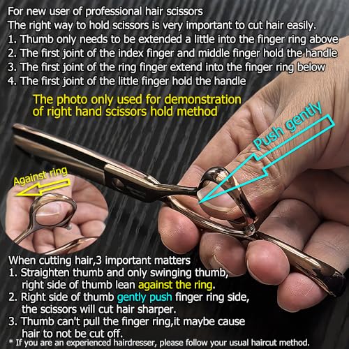 KINSARO 5.5-Inch Hair Thinning Scissors - Brown Variation, Sharp 440C Shears