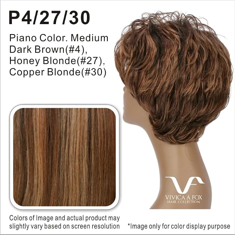 Vivica A. Fox JOLEEN-V Synthetic Wig with P4/27/30 Color & Adjustable Cap - Full Layered Bob Style