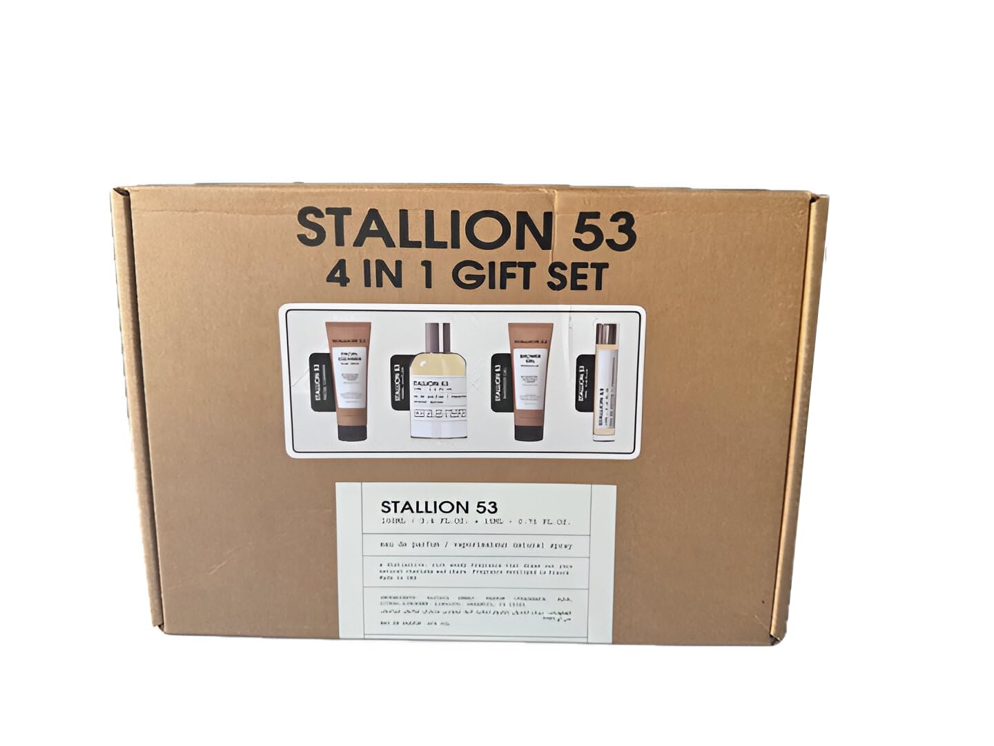 NEW Set 4 in1 Stallion 53 by Emper. Gift Set (100ml EDP-Facial Cleanser-Shower Gel-15ml UAE). Original Gift Set from Dubai. Long Last Fragrance.