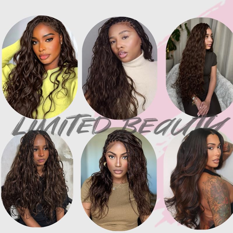 Limited Beauty 120g Ombre Crochet Hair Extensions 14in — 1BT4, Dark Brown, 2 Packs