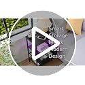 LOAKEKEL Brown Nightstands Set of 2 with Charging Station - Modern Bedroom Side Tables