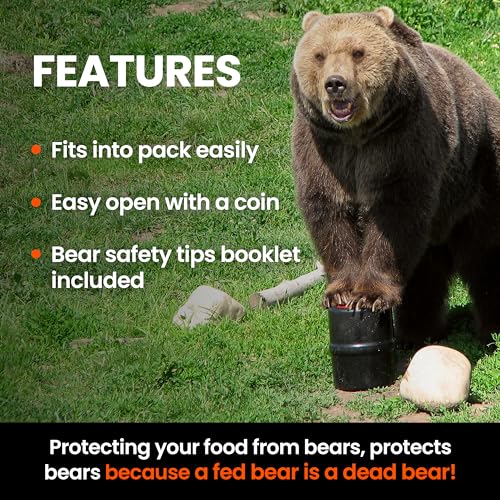 2-Gallon Bear-Resistant Food Storage Container with Carrying Case for Camping & Hiking