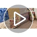 ENASAL Luxury Floral Reversible Cotton Bedspread Quilt Set Queen 90x98in
