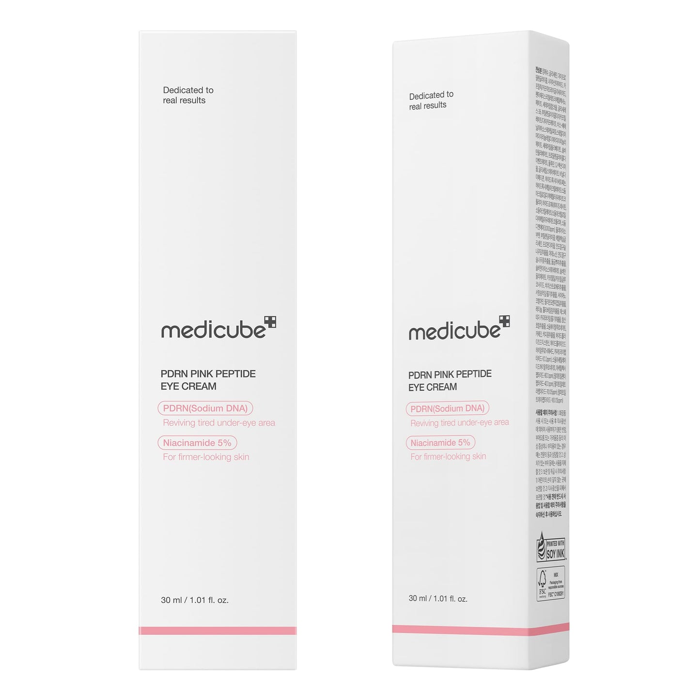 medicube Salmon DNA PDRN Pink Peptide Eye Serum with Niacinamide and 99% Purity Retinol for Fine Lines, Uneven Skin Tone, Korean Skin Care 1.01fl.oz