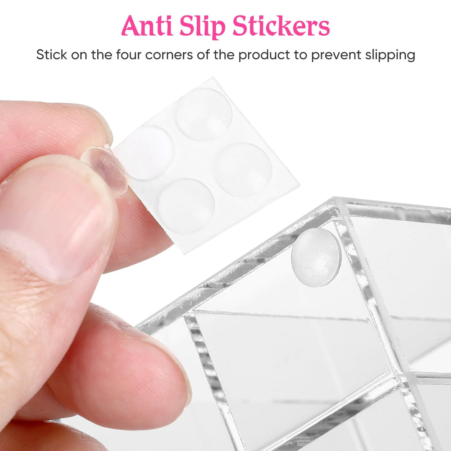 balacoo Lipstick Display Rack: 24 Compartment Acrylic Gloss Organizer Lipstick Organizer Holder Clear Makeup Organizer Case for Lip Gloss Brushes