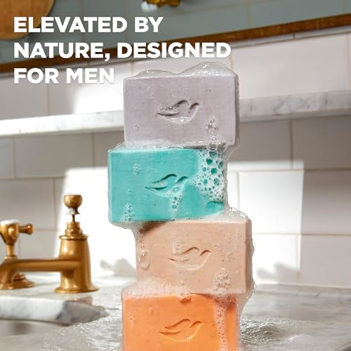 Dove Men+Care Blood Orange & Sea Salt Cleansing Bar Set - 4 Pack, 5 oz Each