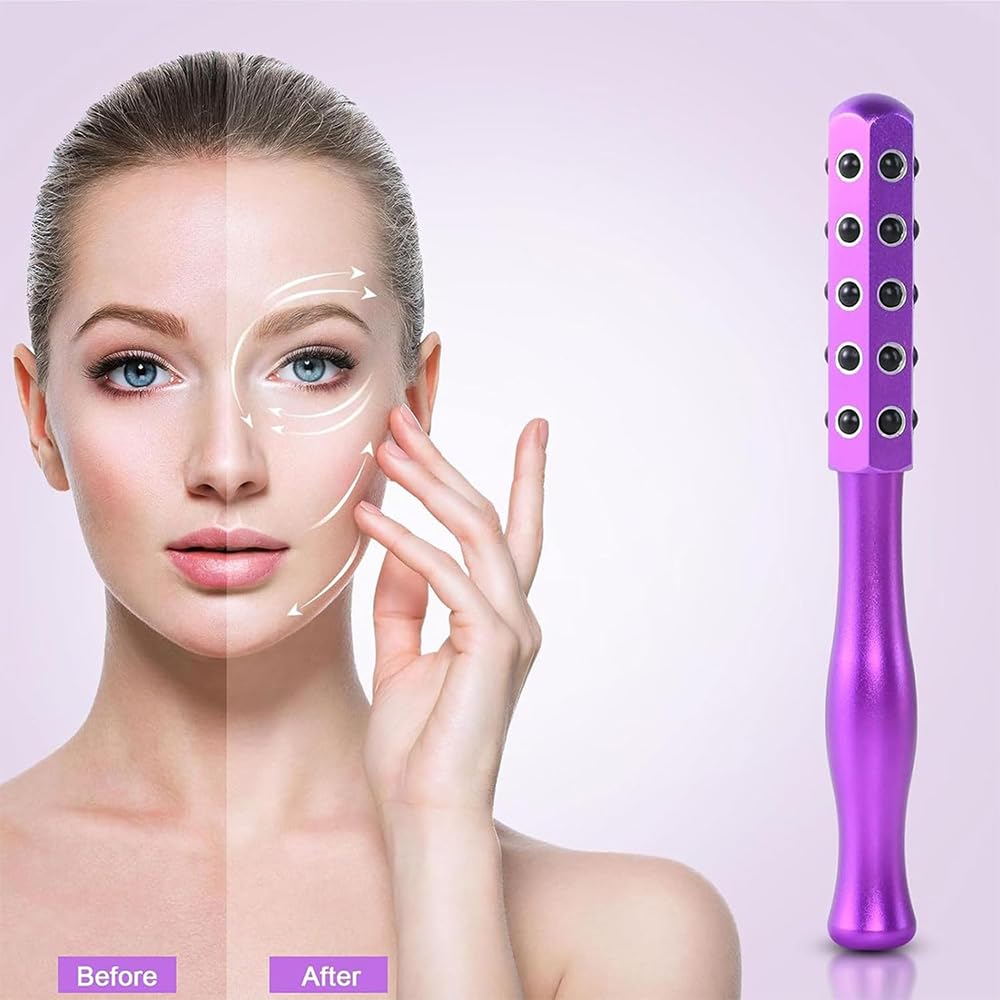 Elarique Glow Sculpting - Beauty Roller, 2025 New Uplift Facial Massaging Beauty Tool, Tourmaline Face Roller,Massage Face Tool, Cooling & Sculpting, Portable with Ergonomic Handle (B-1)