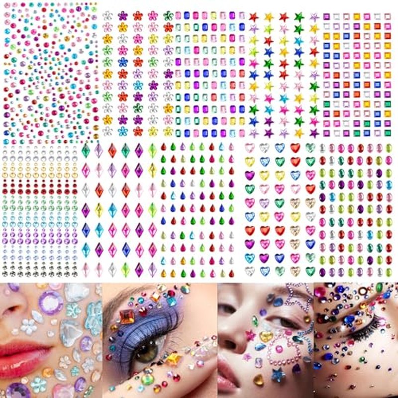 8 Sheets | St Patricks Day Temporary Face Tattoos - Clover Rainbow Butterfly Designs ? Easy Apply Face Stickers for Women School, Party & Parade