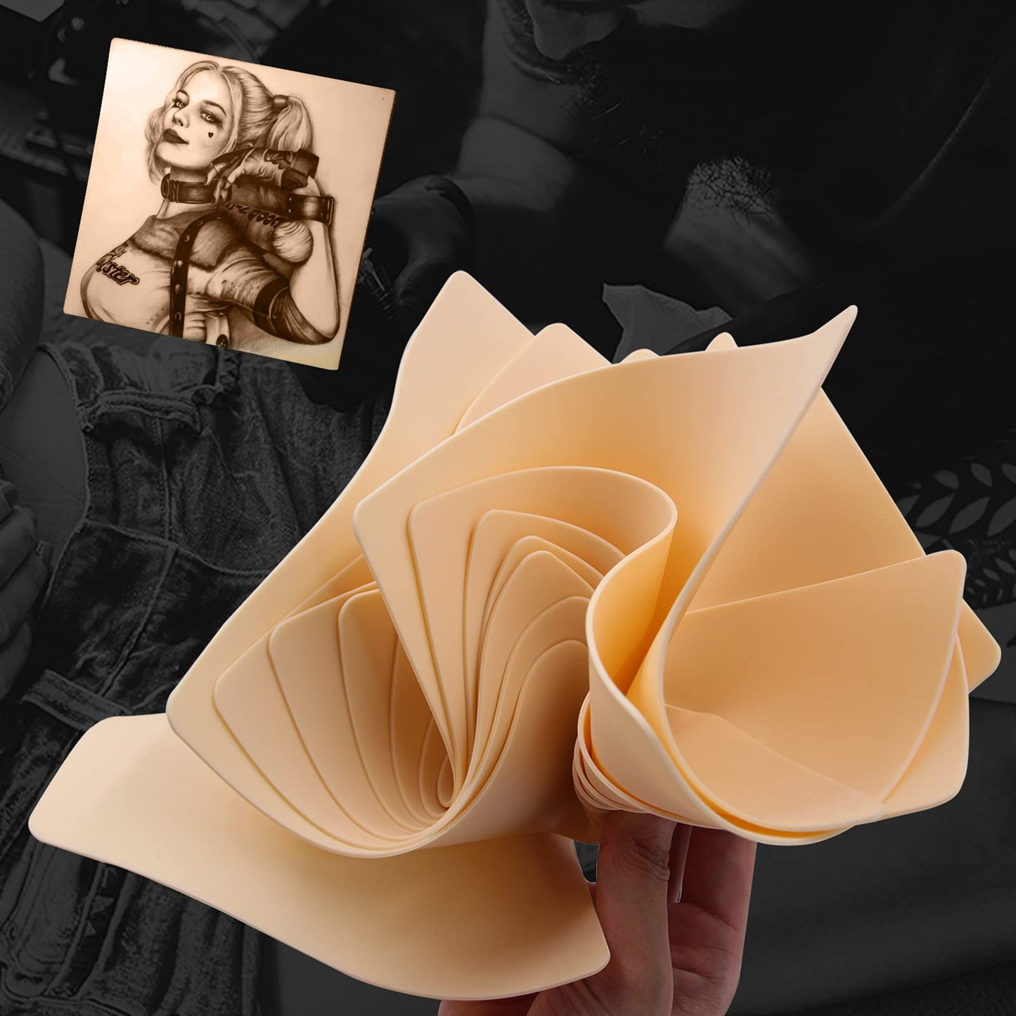 Blank Tattoo Practice Skin - Jconly 30Pcs Double Sides Fake Skin Tattoo Skin for Practicing, 8×6 in Soft Practice Skin for Beginners and Experienced Tattoo Artists…