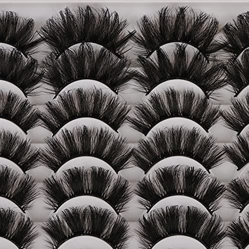 6 Style False Eyelash Set - 48 Pairs Dramatic Wispy Mink Fake Lashes Bulk