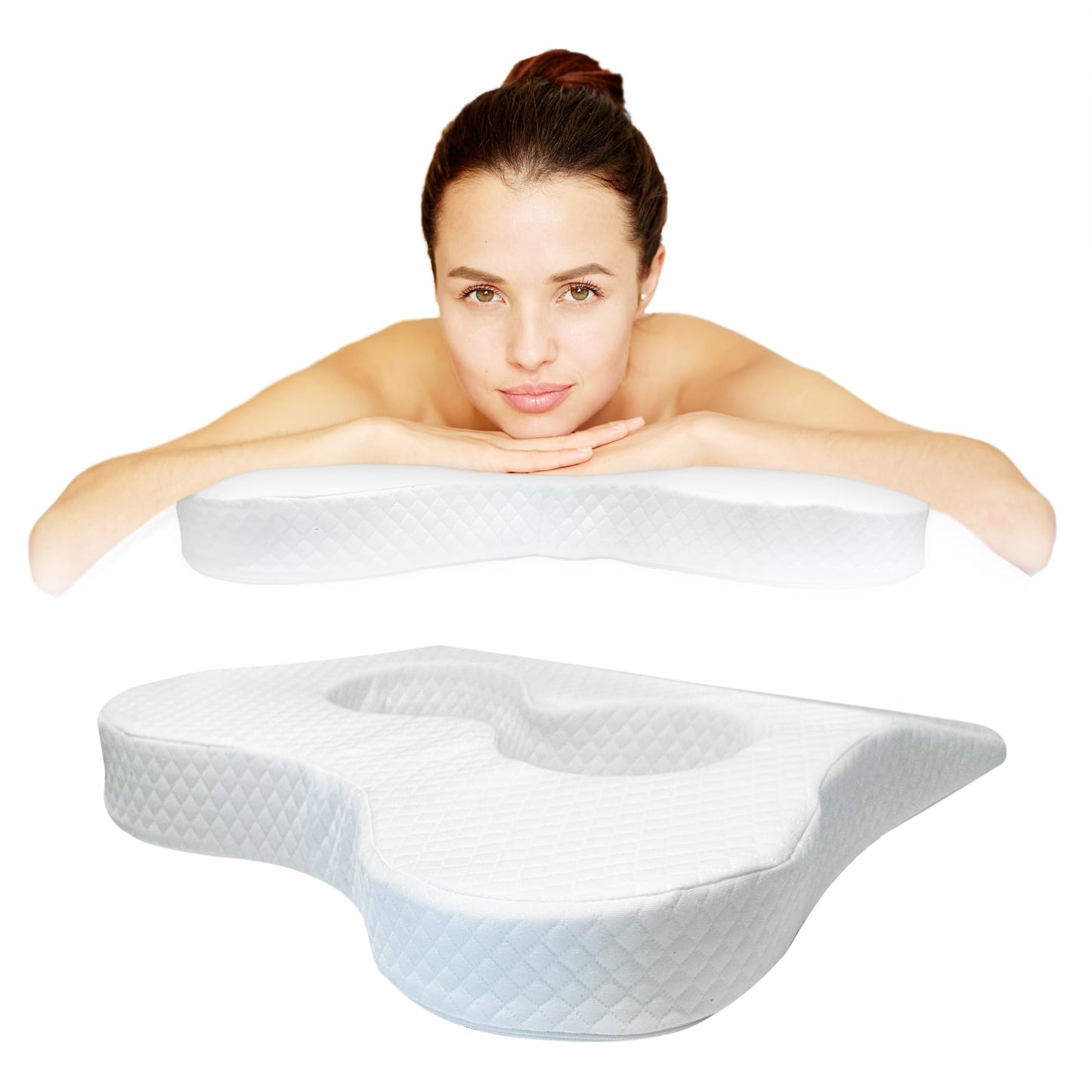 EASY SPA Massage Table Breast Pillow, Massage Table Pillow, Wedge Cushion,Bust Sizes(AA-C), Prone Pillow for After Breast Surgery