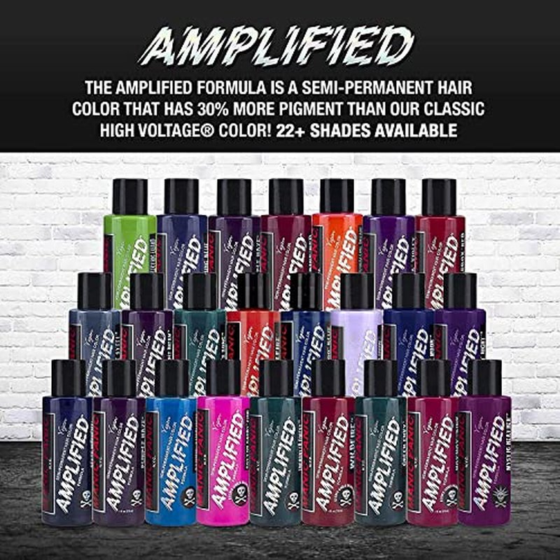 MANIC PANIC Shocking Blue Semi-Permanent Hair Dye - Amplified with Purple Undertones for All Hair Shades - Vegan, PPD & Ammonia-Free Coloring for Women & Men