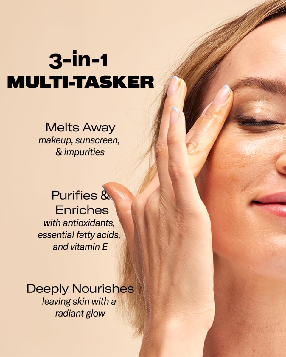 Then I Met You Living Cleansing Balm, Melts Makeup & Sunscreen, Non-Stripping Zero Residue Oil Cleanser with Seaberry, Olive, Grape Seed Oils, Vit E & Persimmon, First-Step Clean Vegan Korean Skincare