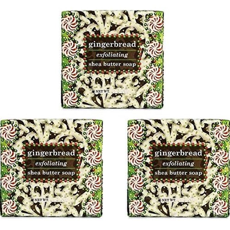 Greenwich Bay Exfoliating Spa Soap, Shea Butter, and Cocoa Butter. Blended with Loofah and Apricot Seed, No Parabens, No Sulfates 6.35 Oz. (3 Pack) ¡¦ (Gingerbread)