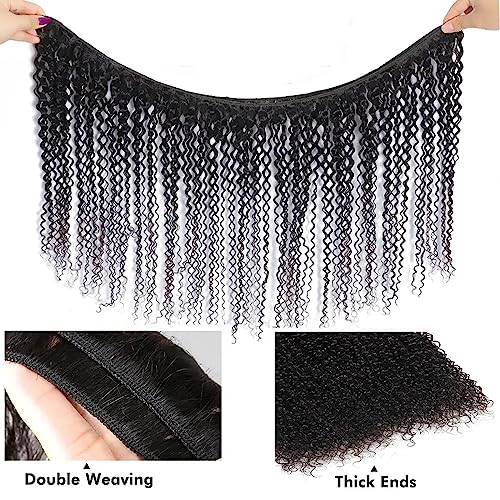 VIYAVIYA 22 Inch Brazilian Kinky Curly Hair Extensions - Unprocessed Virgin Human Hair