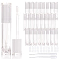 8ml Refillable Lip Gloss Tubes Kit - 26 Empty Containers with Wands & Caps, White