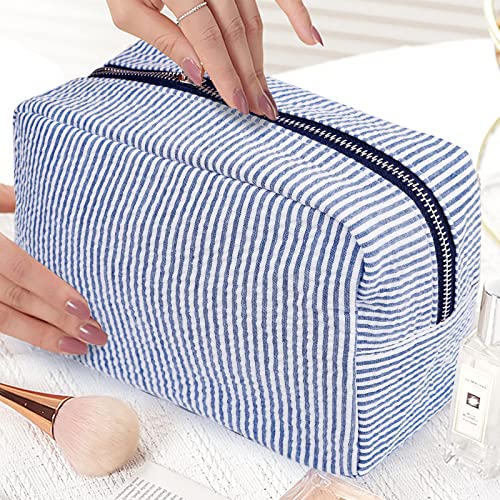 GFU Makeup Bag Large Travel Zipper Cosmetic Pouch, Toiletry Organizer for Women and Girls