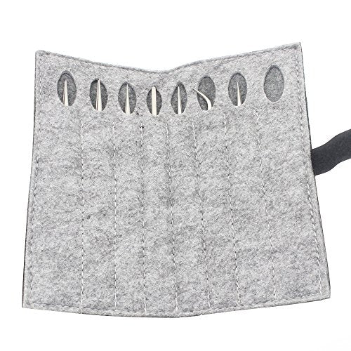Professional Tweezers Set - FEITA Precision Tweezers with Travel Case - Stainless Steel Tweezers for Plucking, Watchmakers, Jewelry, Electronic, Craft (Silver 7Pcs)