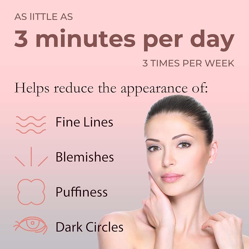 4-in-1 Light Therapy Wand for Face & Neck, Red Light + Microcurrent Eye Massager (2 Colors Led Light)
