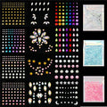 12 Sheets Face Jewels Rhinestones Crystal Stickers, 15g Chunky and Fine Mix Glitter, Eye Face Body Rave Outfits Clothes for Women, Mermaid Makeup Gems Rave Festival Accessories