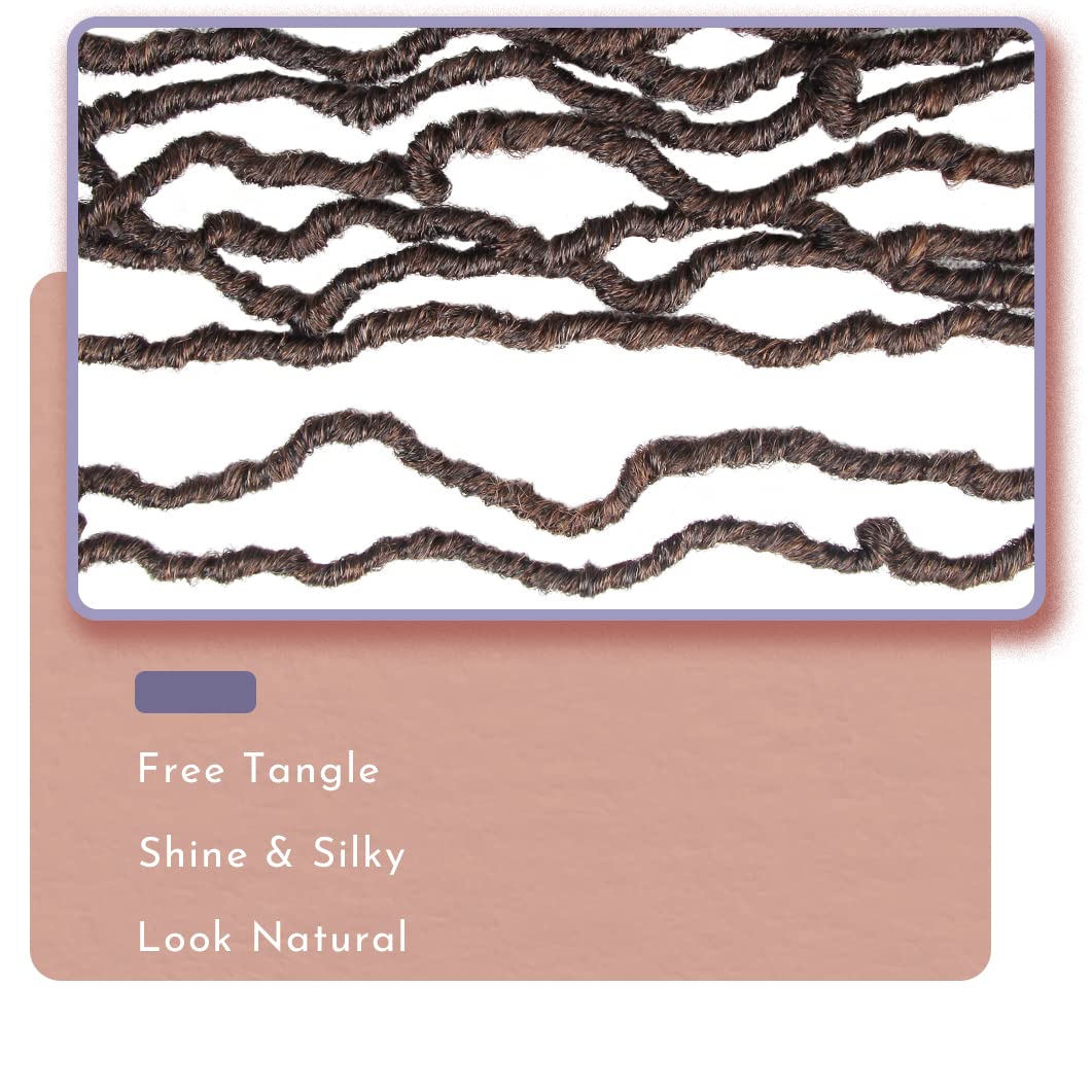 BOHOBABE Faux Locs Crochet Hair 14 Inch, Boho Soft Crochet Locs with Curly Ends, Short Bohemian Goddess Locs Crochet Braids for Black Women (6 Packs, T30)