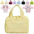Ptop 4-in-1 Travel Toiletry Bag - Waterproof Wet/Dry Separation, Yellow