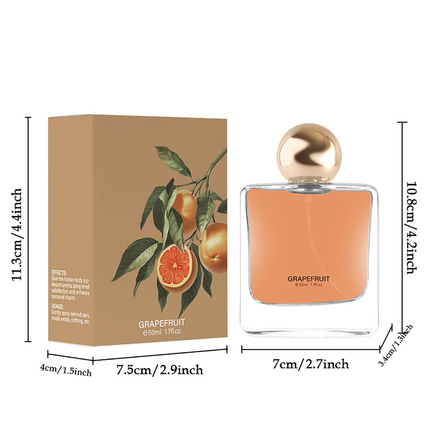 Grapefruit Perfume For Women Fresh And Long Lasting Perfume 50ml