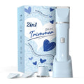 Electric Shaver for Women - Body Hair Trimmer Shaver for Women's Grooming, Wet & Dry Use Groomer, Dusk Razor for Women, Ladies Electric Razors for Legs, Female Trimmer for Private Area, Blue