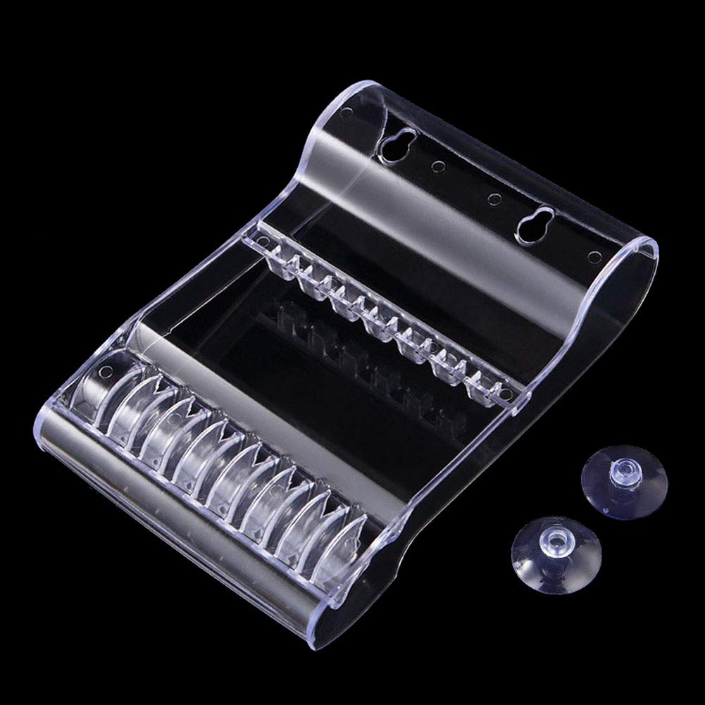 mollensiuer 1 Piece Transparent Plastic Portable Salon Scissors Holder Racks Scissors Basic Storage Box Hair Salon Shear Holder for Stylist