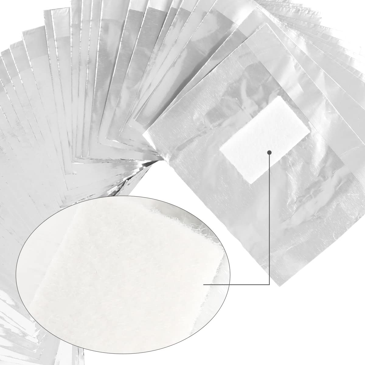 1000Pcs Nail Polish Remover Nail Polish Foil Wraps, Nail Wraps Remover with Cotton Pad,Gel Nail Polish Remover Foil Wrap,Tin Foil Nail Wrap Gel Polish Removal Tool Kit (1000PCS)