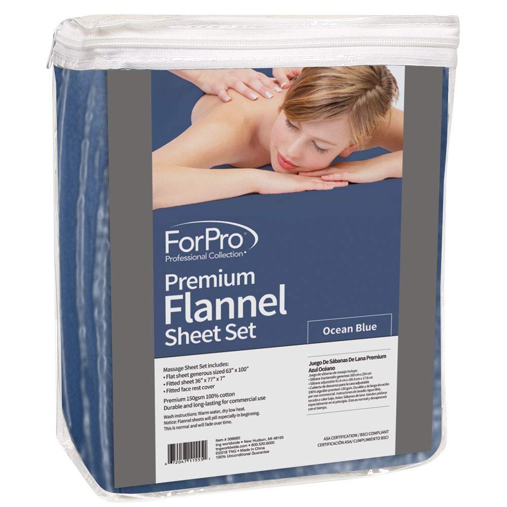 Premium Designer Flannel Massage Sheet Set - 3-Piece, Island Tranquility for Massage Tables